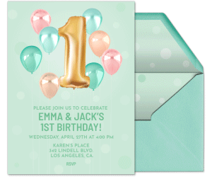 First Balloon Invitation