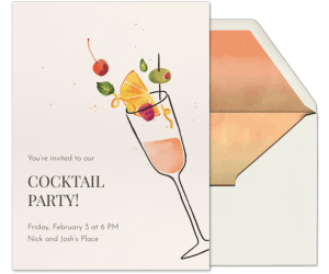 Bubbly Cocktail Invitation