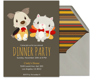 Gobble Woof Meow Invitation