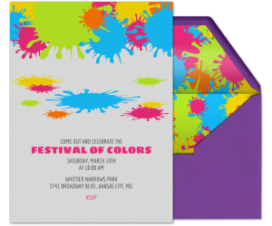 Holi Splash Invitation