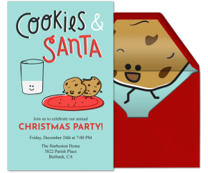 Cookies for Santa Invitation