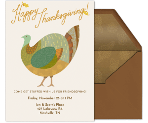 Thanksgiving Turkey Invitation