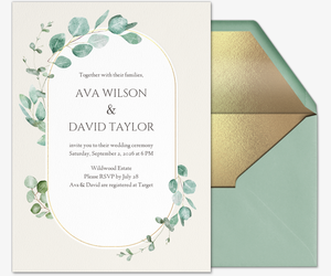 Watercolor Eucalyptus (Wedding) Invitation