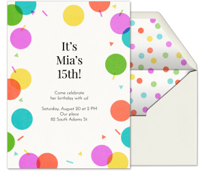 Big Confetti Invitation