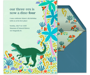Jurassic Party Invitation