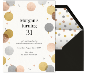 Big Confetti Foil Invitation