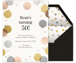 Big Confetti Foil Invitation