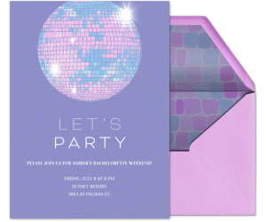 Pastel Disco Ball by CatCoq Invitation