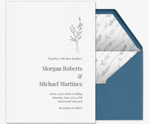 Simple Sprigs (Wedding) Invitation