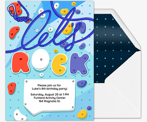 Let’s Rock Climb Invitation