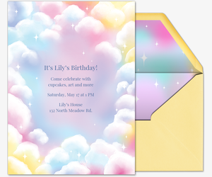On Cloud Nine by Phoebe Tillem Invitation