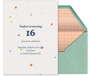 Tiny Confetti Invitation