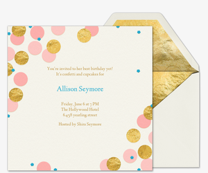 Confetti and Cupcakes Invitation