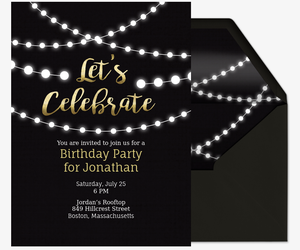 String Lights Invitation