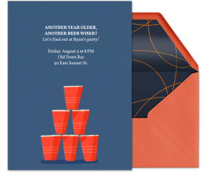 Beer Pong Party Invitation