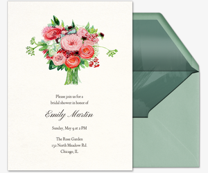 Bridal Shower Bouquet Invitation