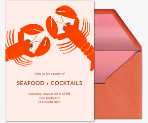 Lashed Lobsters by Kendra Dandy Invitation