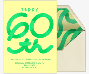 Get A Squiggle On - 60 Invitation