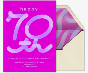 Get A Squiggle On - 70 Invitation