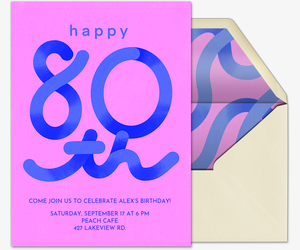Get A Squiggle On - 80 Invitation