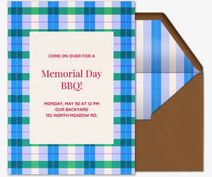 Tartan Picnic Blanket Invitation