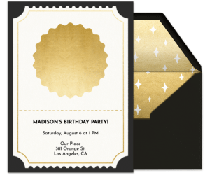 Birthday Scratch-Off Ticket Invitation