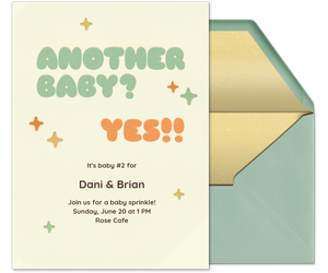 Another Baby On The Way Invitation