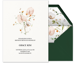 Anthurium Ikebana Arrangement Invitation
