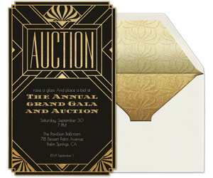 Auction Art Deco Invitation