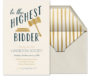 Auction Mallet Invitation