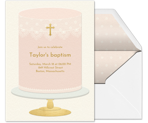 Baptism Cake Invitation