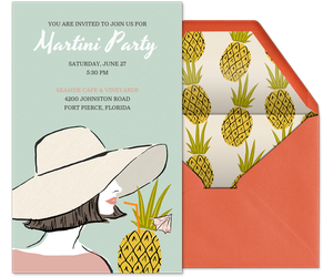 Beach Pineapple Cocktail Invitation