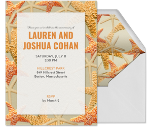 Beach Starfish Invitation