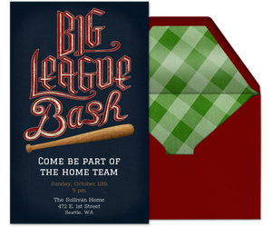 Big League Bash Invitation