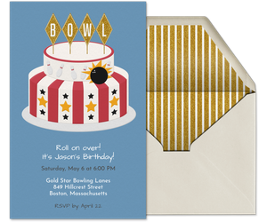 Birthday Cake Bowl Invitation
