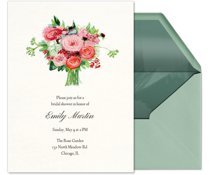 Bridal Shower Bouquet Invitation