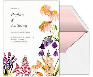 Bright Blooms (Reception) Invitation