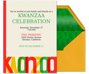 A Bright Kwanzaa Invitation