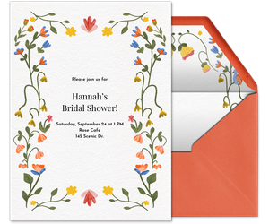 Bright Little Blooms (Bridal) Invitation