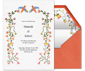 Bright Little Blooms (Reception) Invitation