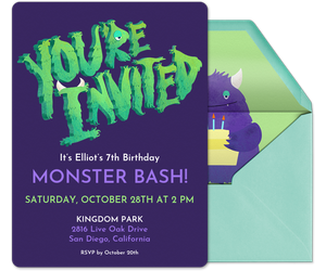 Cake Monster Invitation