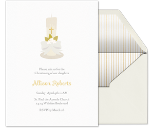 Christening Candle Invitation