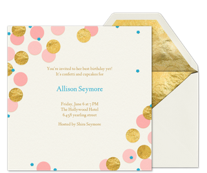 Confetti and Cupcakes Invitation