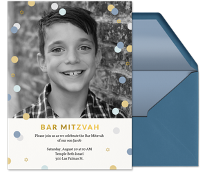 Confetti Bar Mitzvah UYO Invitation