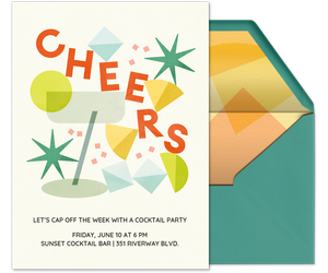 Deconstructed Abstract Cocktail Invitation