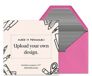 Design Your Own Pink Invitation