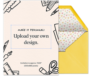 Design Your Own Portrait Baby Invitation
