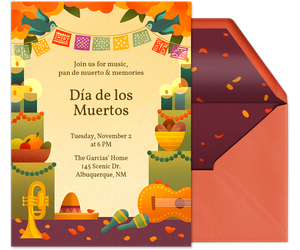 Dia de los Muertos Music Invitation