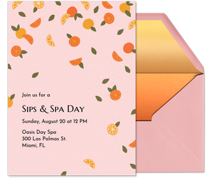 Falling Citrus Invitation