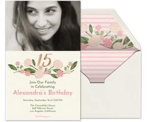 Floral 15 Invitation